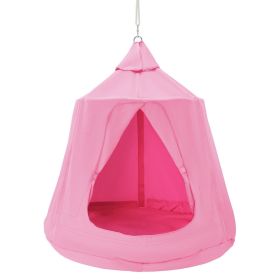 VEVOR Hanging Tree Tent, 330 LBS Capacity Hanging Tent Swing for Indoor and Outdoor Hammock Sensory Swing Chair w/LED Lights String, Inflatable B